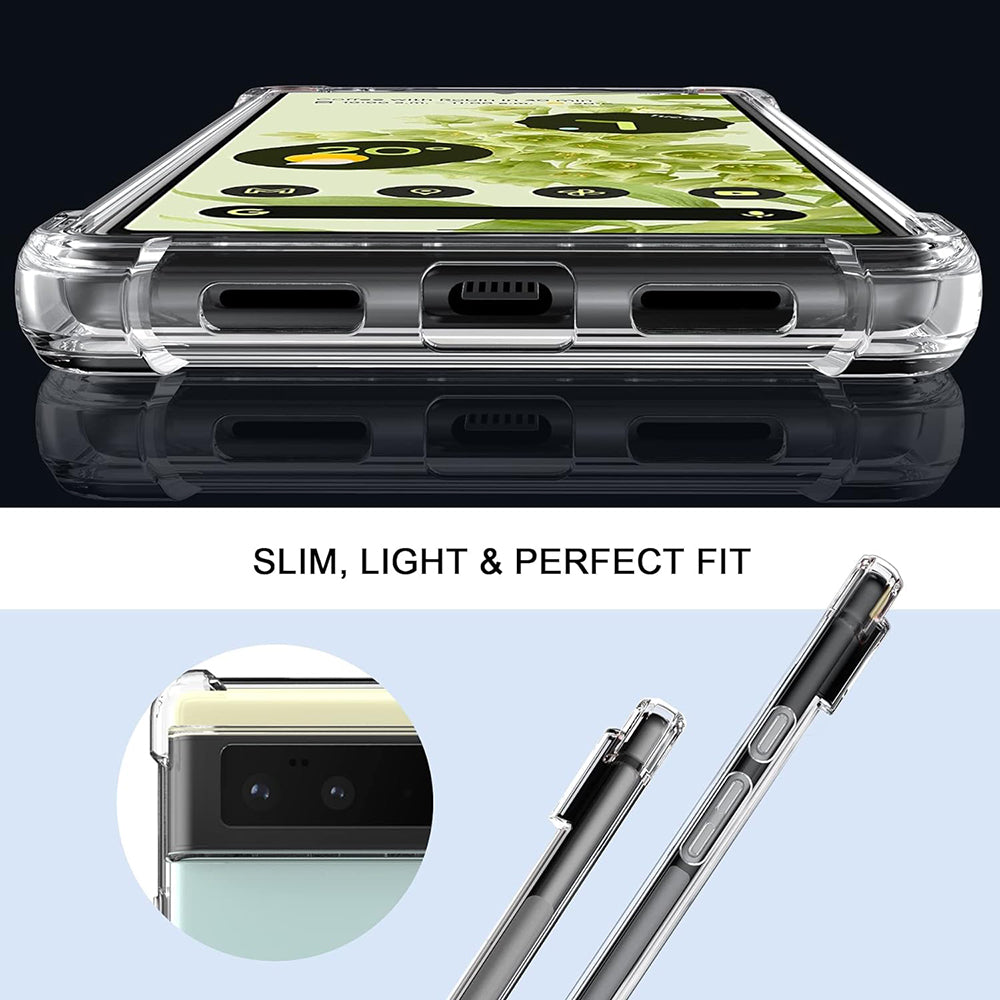 Ovitek za Google Pixel 6, Techsuit, Proti udarcem Prozoren, Prosojen