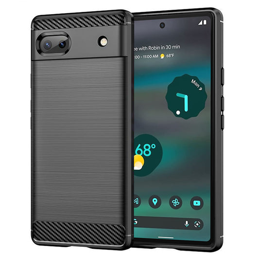 Ovitek za Google Pixel 6a, Techsuit, Karbon, Črn