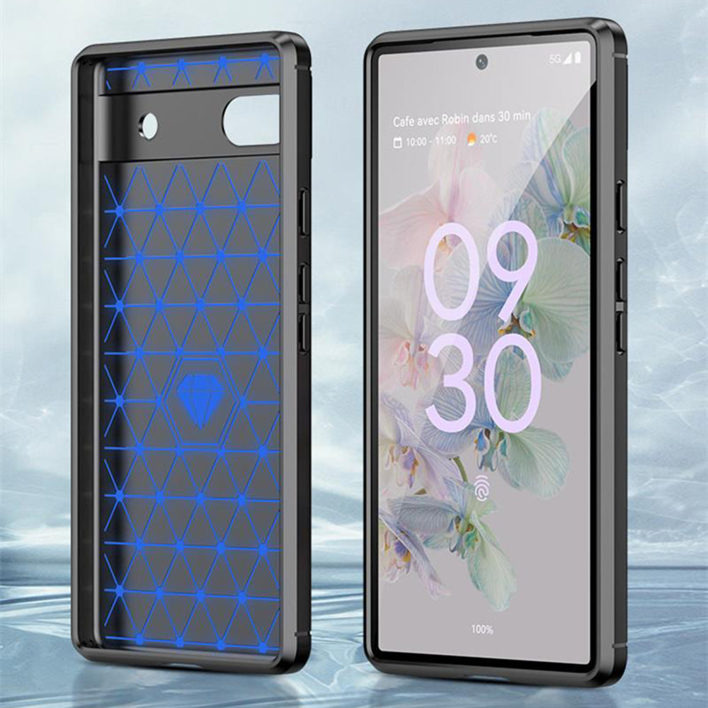 Ovitek za Google Pixel 6a, Techsuit, Karbon, Črn