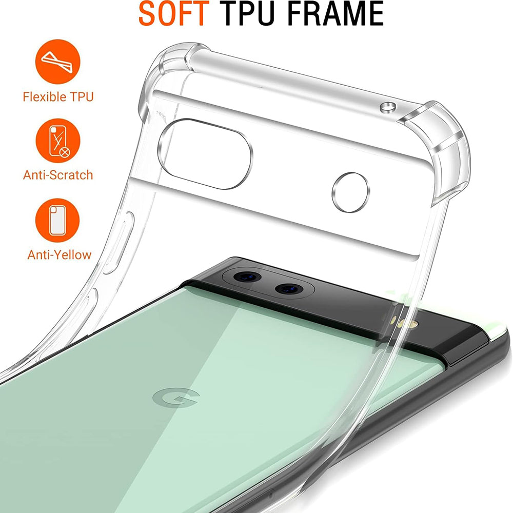 Ovitek za Google Pixel 6a, Techsuit, Proti udarcem Prozoren