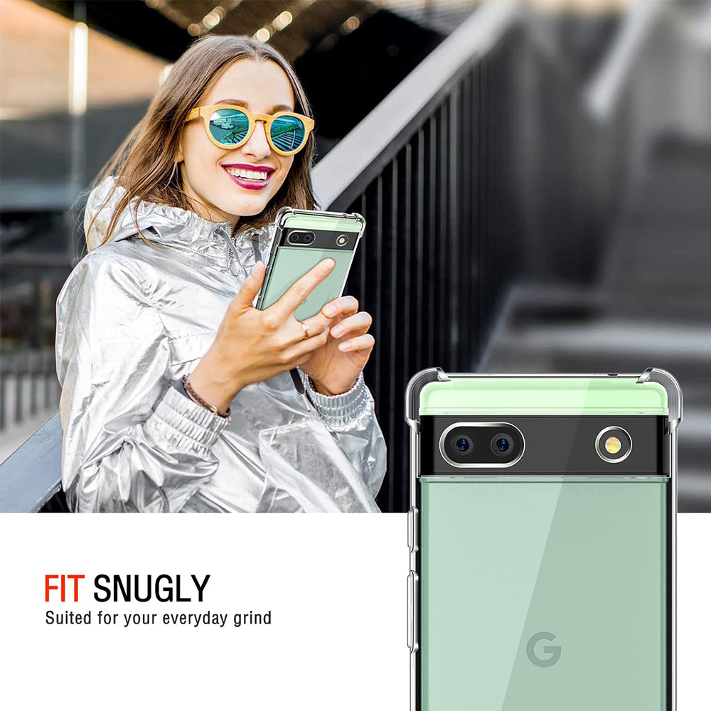 Ovitek za Google Pixel 6a, Techsuit, Proti udarcem Prozoren