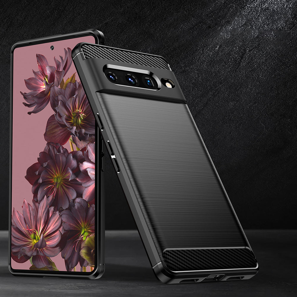 Ovitek za Google Pixel 7 Pro, Techsuit, Karbon, Črn