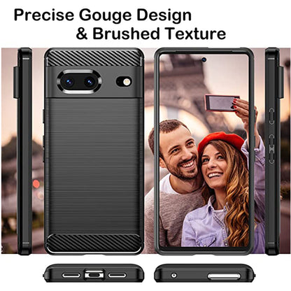 Ovitek za Google Pixel 7, Techsuit, Karbon, Črn