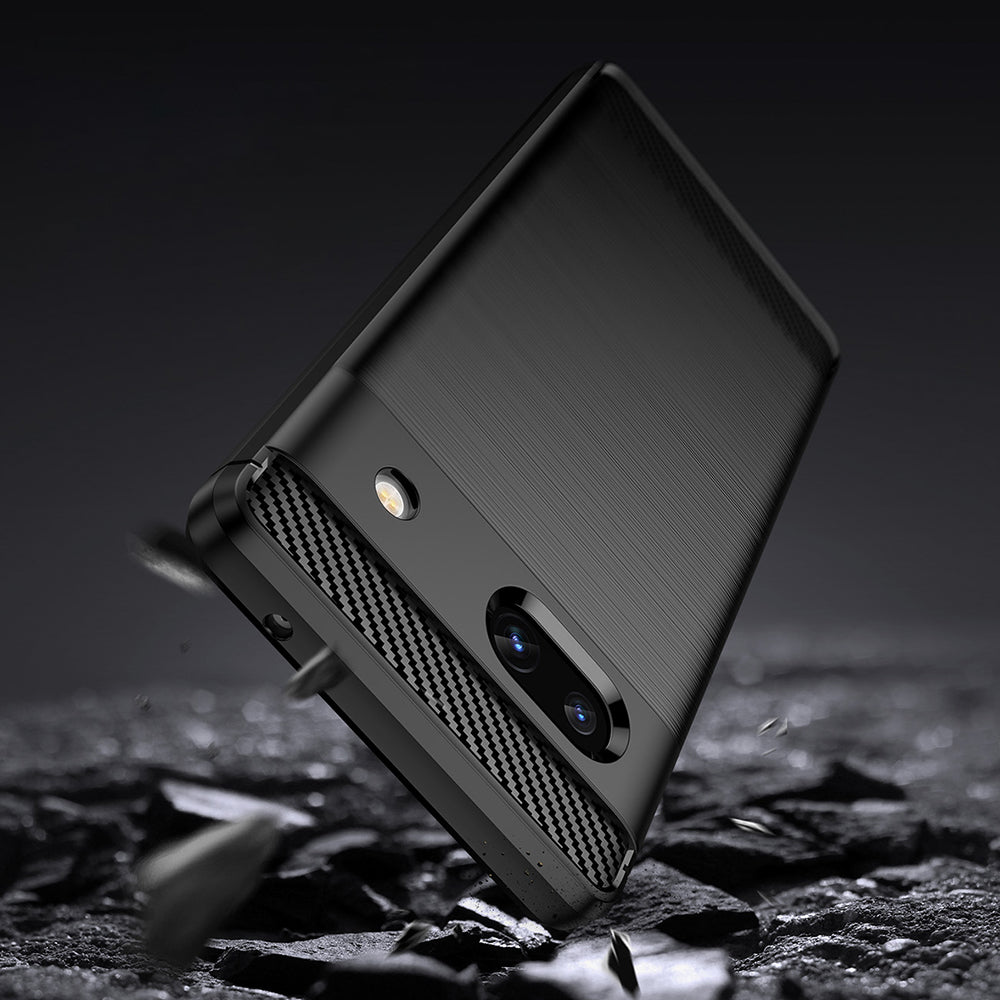 Ovitek za Google Pixel 7a, Techsuit, Karbon, Črn