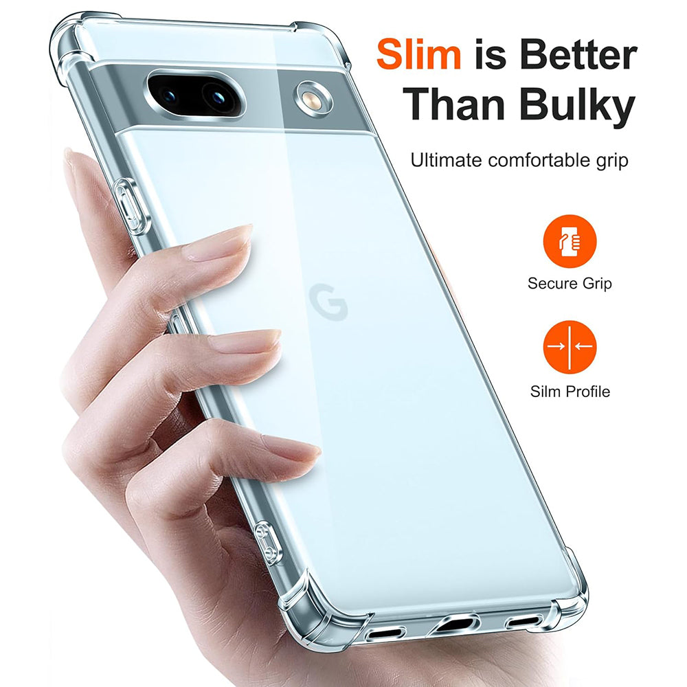 Ovitek za Google Pixel 7a, Techsuit, odporen proti udarcem, prozoren