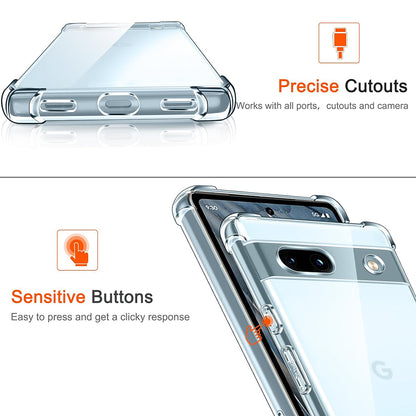 Ovitek za Google Pixel 7a, Techsuit, odporen proti udarcem, prozoren