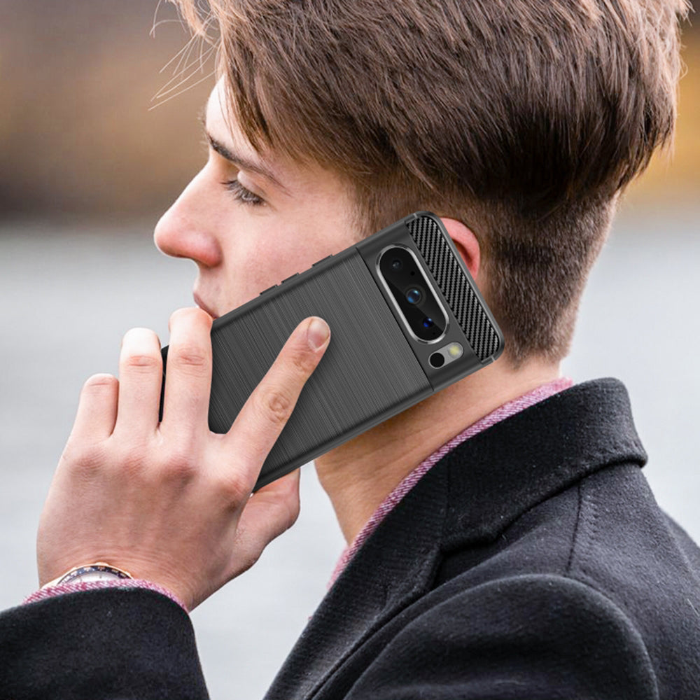 Ovitek za Google Pixel 8 Pro, Techsuit, Karbon, Črn