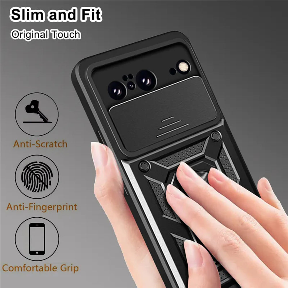 Ovitek za Google Pixel 8, Techsuit, CamShield, Črn