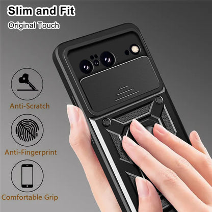 Ovitek za Google Pixel 8, Techsuit, CamShield, Črn