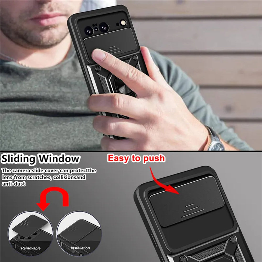 Ovitek za Google Pixel 8, Techsuit, CamShield, Črn