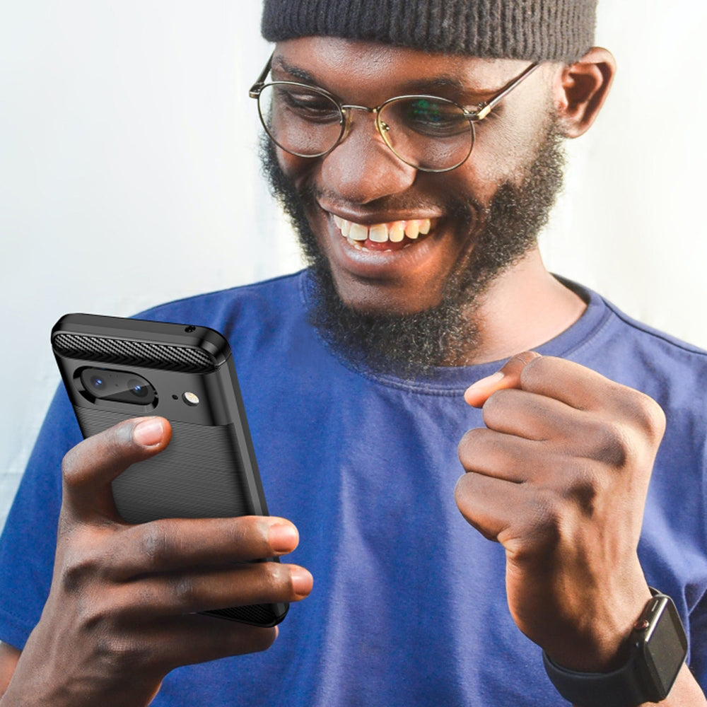 Ovitek za Google Pixel 8, Techsuit, Karbon, Črn