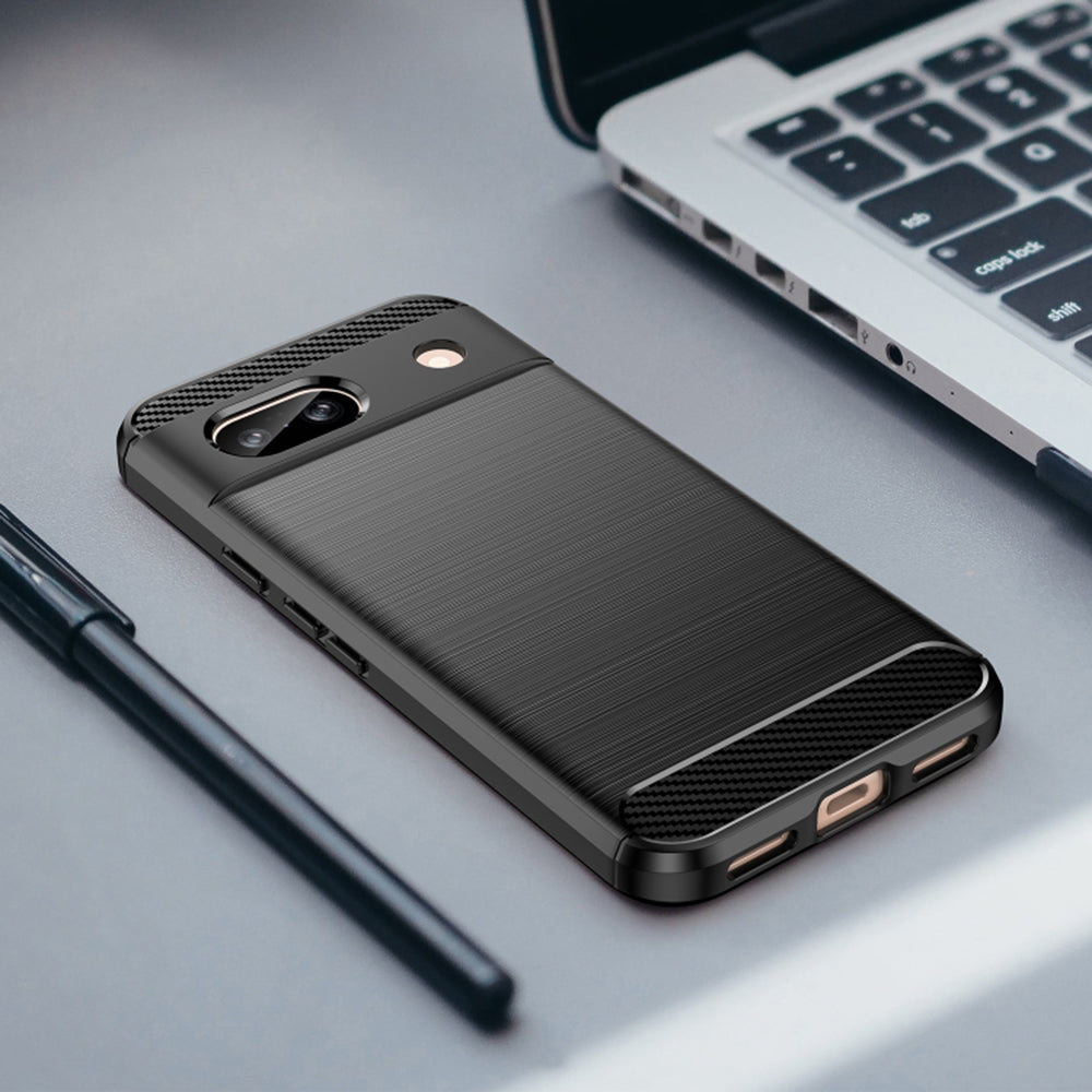 Ovitek za Google Pixel 8a, Techsuit, Karbon, Črn
