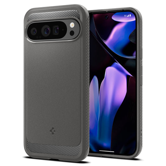 Ovitek za Google Pixel 9 Pro XL, Spigen, Rugged Armor, Siva ACS07784