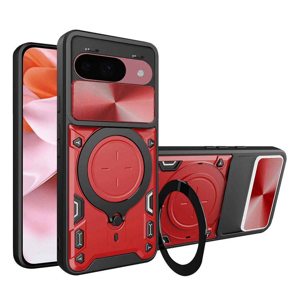 Ovitek za Google Pixel 9 / 9 Pro, Techsuit, CamGuard Pro, rdeč