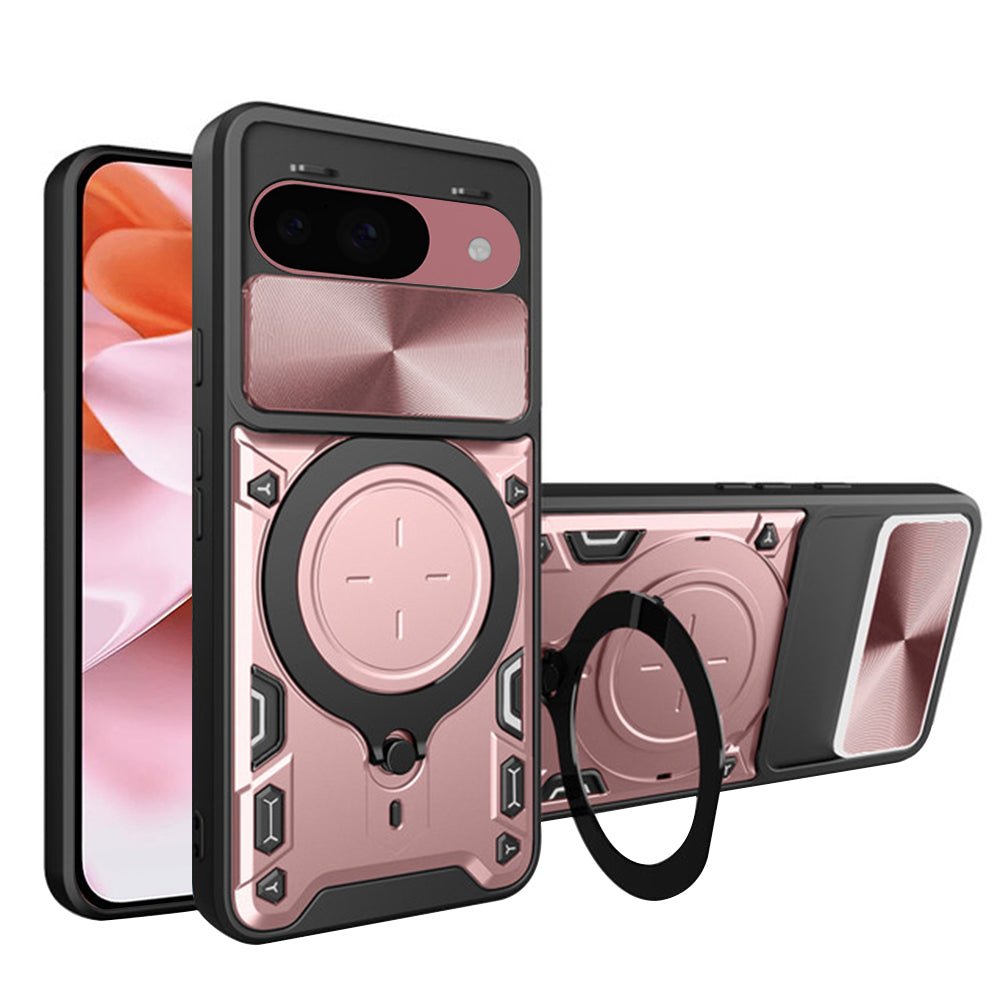 Ovitek za Google Pixel 9 / 9 Pro, Techsuit, CamGuard Pro, rožnato zlata
