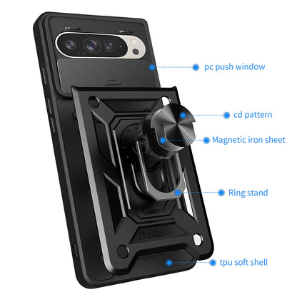 Ovitek za Google Pixel 9 / 9 Pro, Techsuit, CamShield, roza