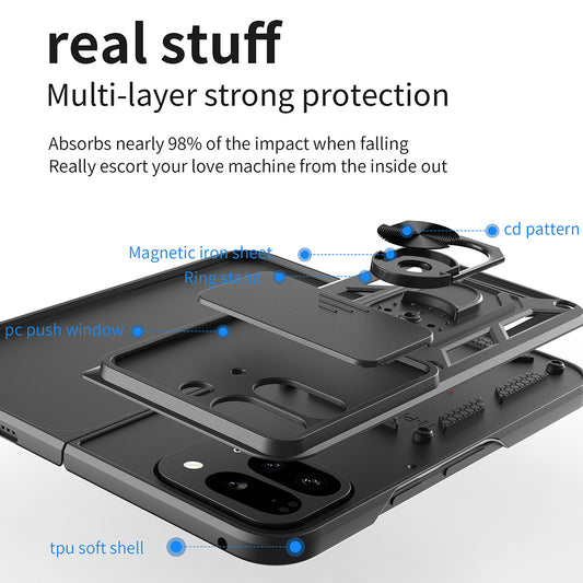 Ovitek za Google Pixel 9 Pro Fold, Techsuit, CamShield, modra