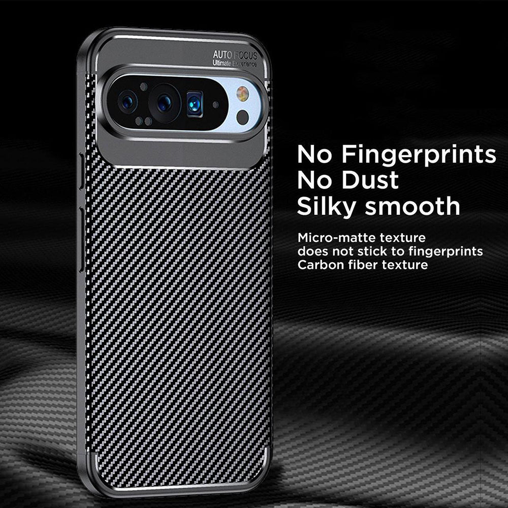 Ovitek za Google Pixel 9 Pro, Techsuit, CarbonFiber, Črn