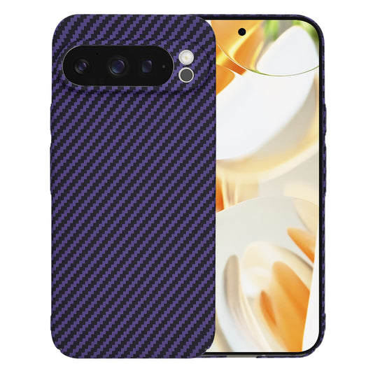 Ovitek za Google Pixel 9 Pro, Techsuit, Carbonite FiberShell, Vijoličen