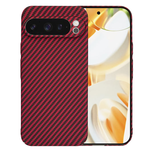 Ovitek za Google Pixel 9 Pro, Techsuit, Carbonite FiberShell, rdeč