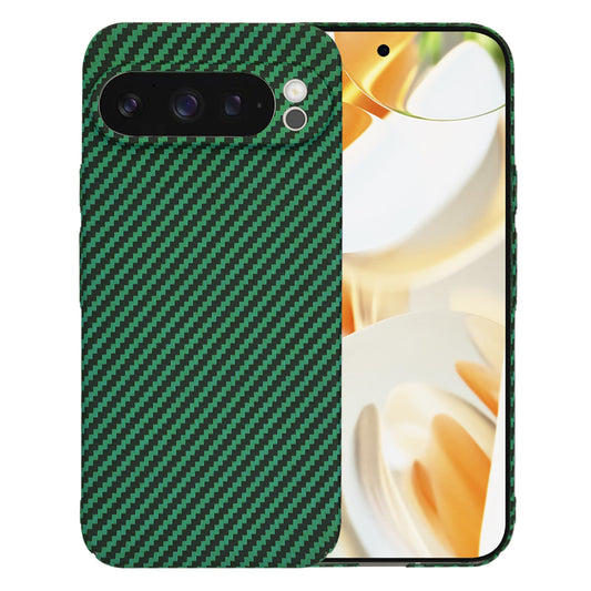 Ovitek za Google Pixel 9 Pro, Techsuit, Carbonite FiberShell, Zelen