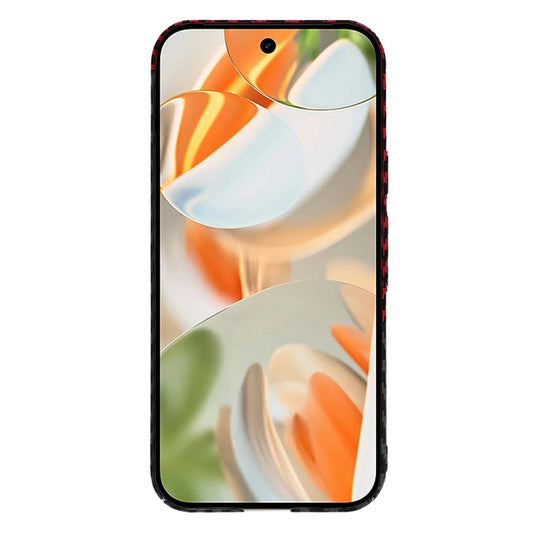 Ovitek za Google Pixel 9 Pro, Techsuit, Carbonite FiberShell, Črno Rdeč