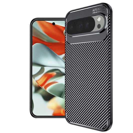 Ovitek za Google Pixel 9 Pro XL, Techsuit, CarbonFiber, Črn