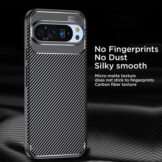 Ovitek za Google Pixel 9 Pro XL, Techsuit, CarbonFiber, Črn