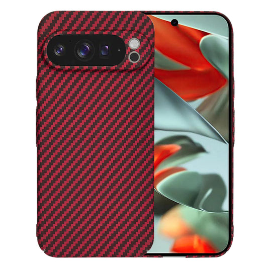 Ovitek za Google Pixel 9 Pro XL, Techsuit, Carbonite FiberShell, rdeč