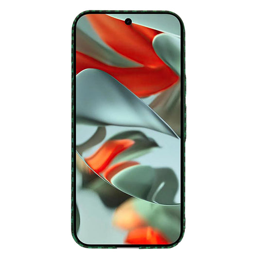 Ovitek za Google Pixel 9 Pro XL, Techsuit, Carbonite FiberShell, Zelen