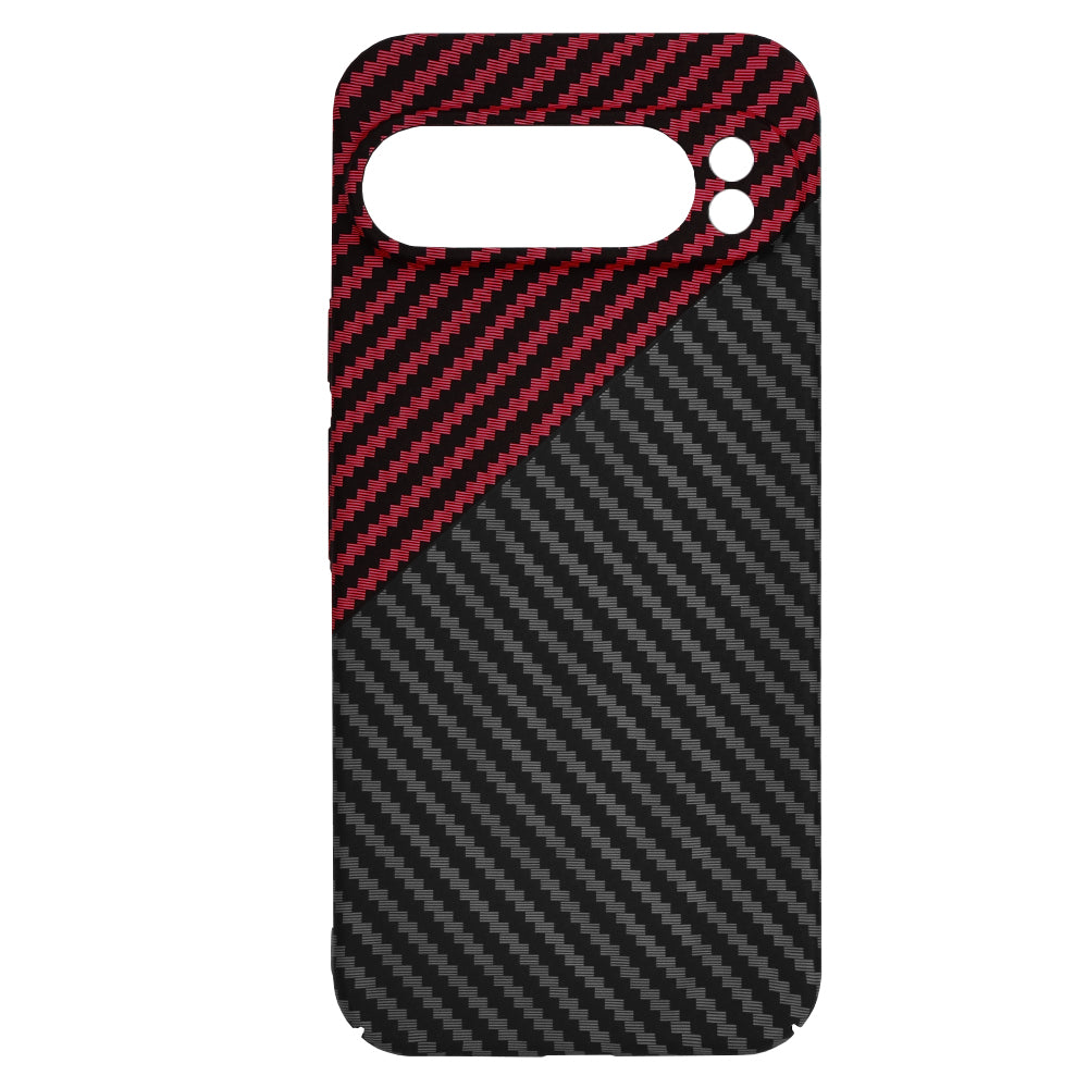 Ovitek za Google Pixel 9 Pro XL, Techsuit, Carbonite FiberShell, Črno Rdeč