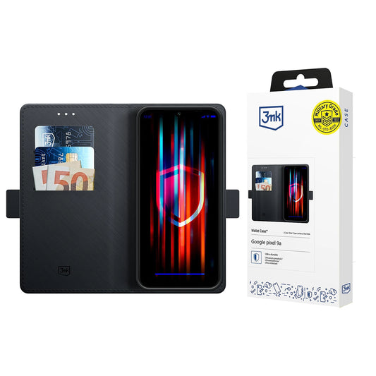 Ovitek za Google Pixel 9a, 3MK, Denarnica, Črn