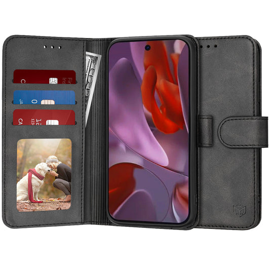 Ovitek za Google Pixel 9a, Techsuit, Diary Book, Črn