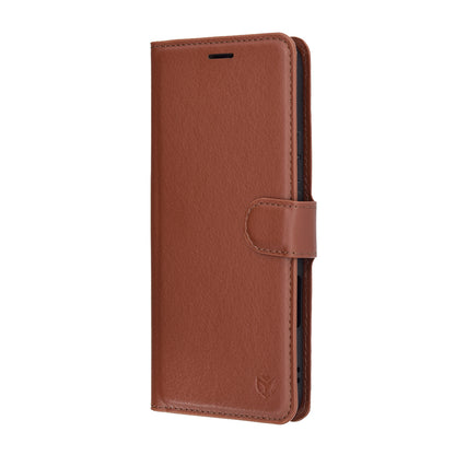 Ovitek za Honor 400 Lite, Techsuit, usnjeni folio, rjav