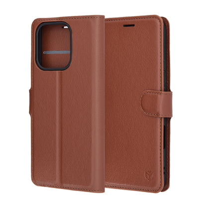 Ovitek za Honor 400 Lite, Techsuit, usnjeni folio, rjav