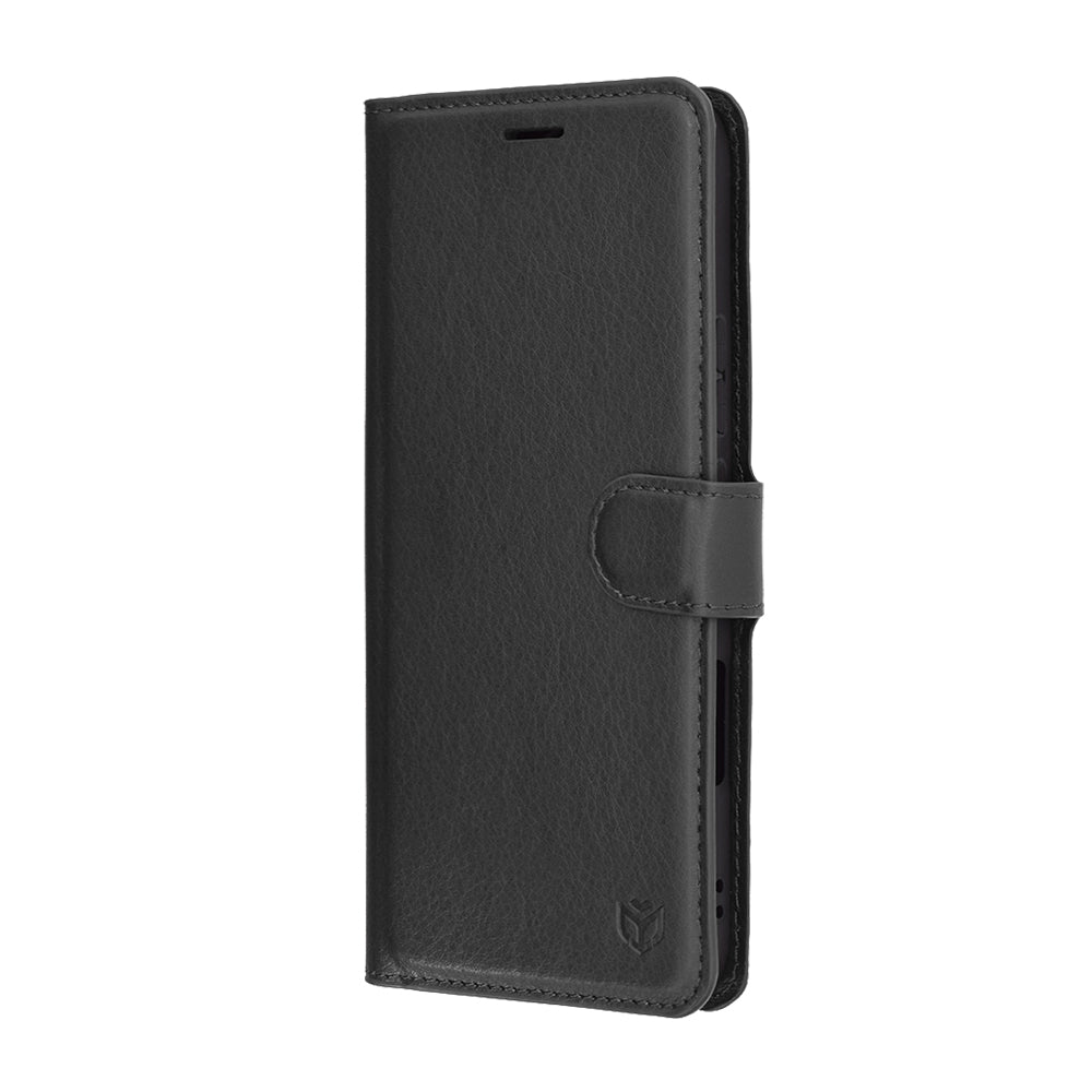 Ovitek za Honor 400 Lite, Techsuit, usnjeni folio, črn