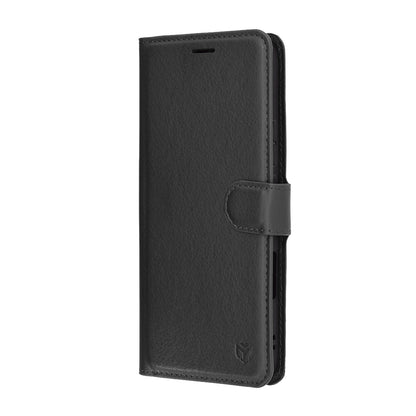 Ovitek za Honor 400 Lite, Techsuit, usnjeni folio, črn