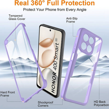 Ovitek za Honor 400 Smart 4G / X7d 4G / 400 Smart 5G, Techsuit, ColorVerse 360, Vijolična