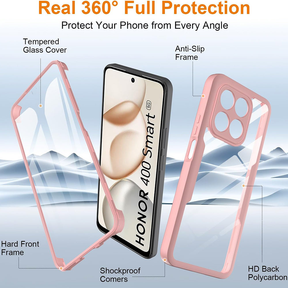 Ovitek za Honor 400 Smart 4G / X7d 4G / 400 Smart 5G, Techsuit, ColorVerse 360, Roza