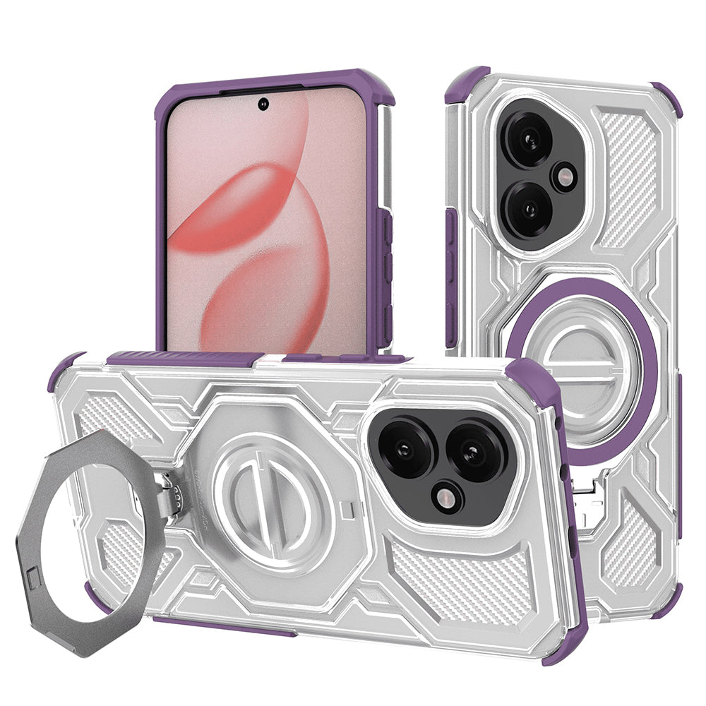 Case for Honor 400, Techsuit, Carbon Shield Pro, Purple