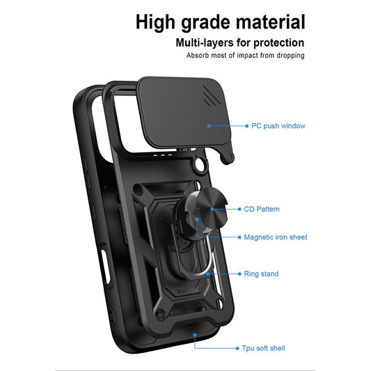 Ovitek za Honor 600, OEM, CamShield, Črn
