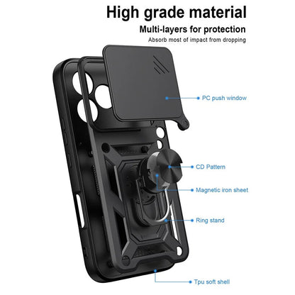 Ovitek za Honor 600 Lite, OEM, CamShield, Črn