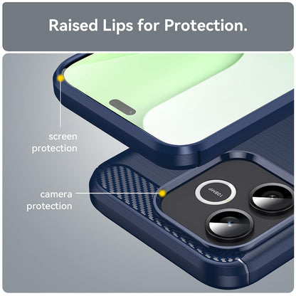 Ovitek za Honor 600 Lite, Techsuit, Carbon, Modra