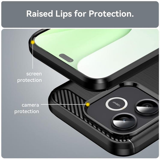 Ovitek za Honor 600 Lite, Techsuit, Carbon, Črn