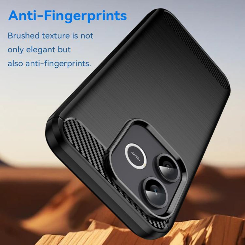 Ovitek za Honor 600 Lite, Techsuit, Carbon, Črn