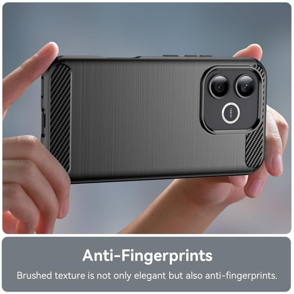 Ovitek za Honor 600 Lite, Techsuit, Carbon, Črn