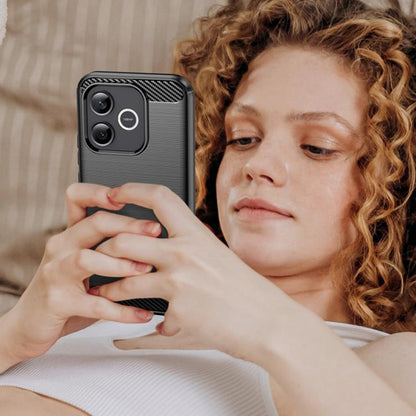 Ovitek za Honor 600 Lite, Techsuit, Carbon, Črn