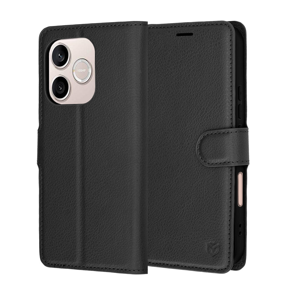Ovitek za Honor 600 Lite, Techsuit, Leather Folio, Črn