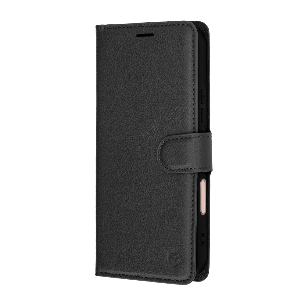 Ovitek za Honor 600 Lite, Techsuit, Leather Folio, Črn