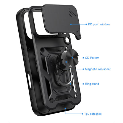 Ovitek za Honor 600 Pro / 600, Techsuit, CamShield, Črn